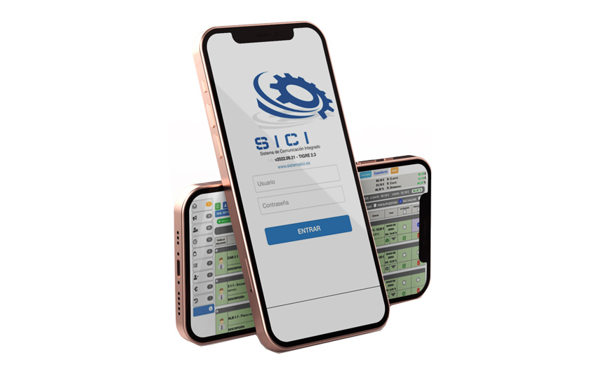 Pantalla inicial de app para reparaciones del hogar SICI