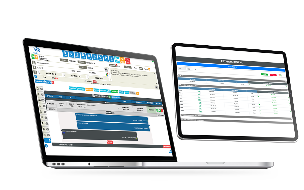 Software de gestión empresarial en dispositivos portátiles